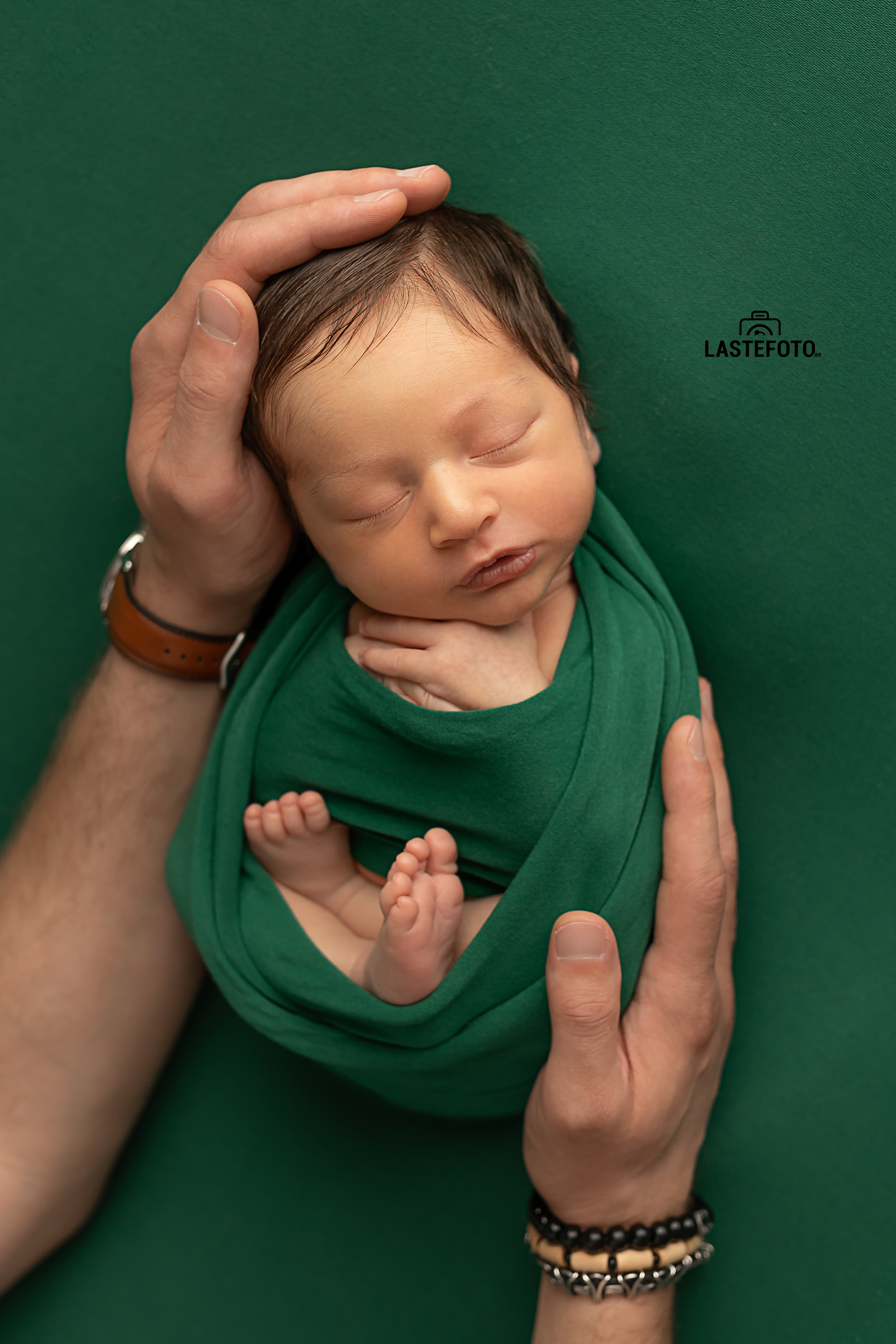 Newborn photo shoot in the studio