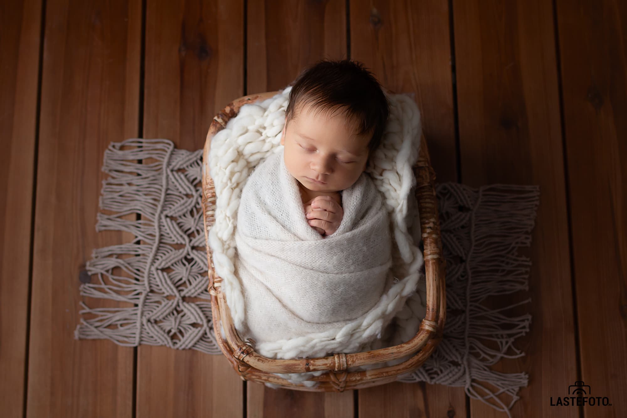 newborn session in the studio