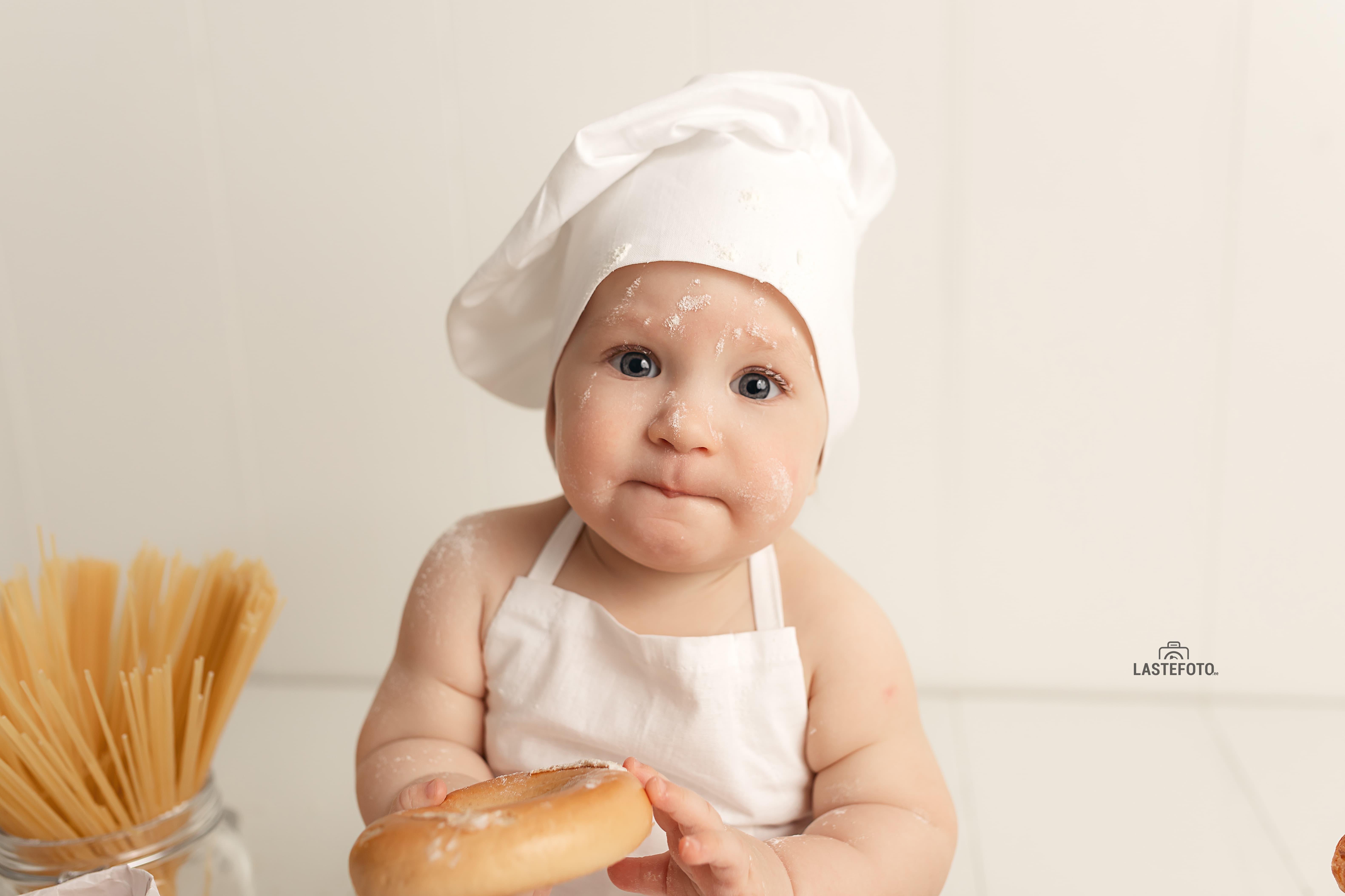 Baby photo shoot in the studio