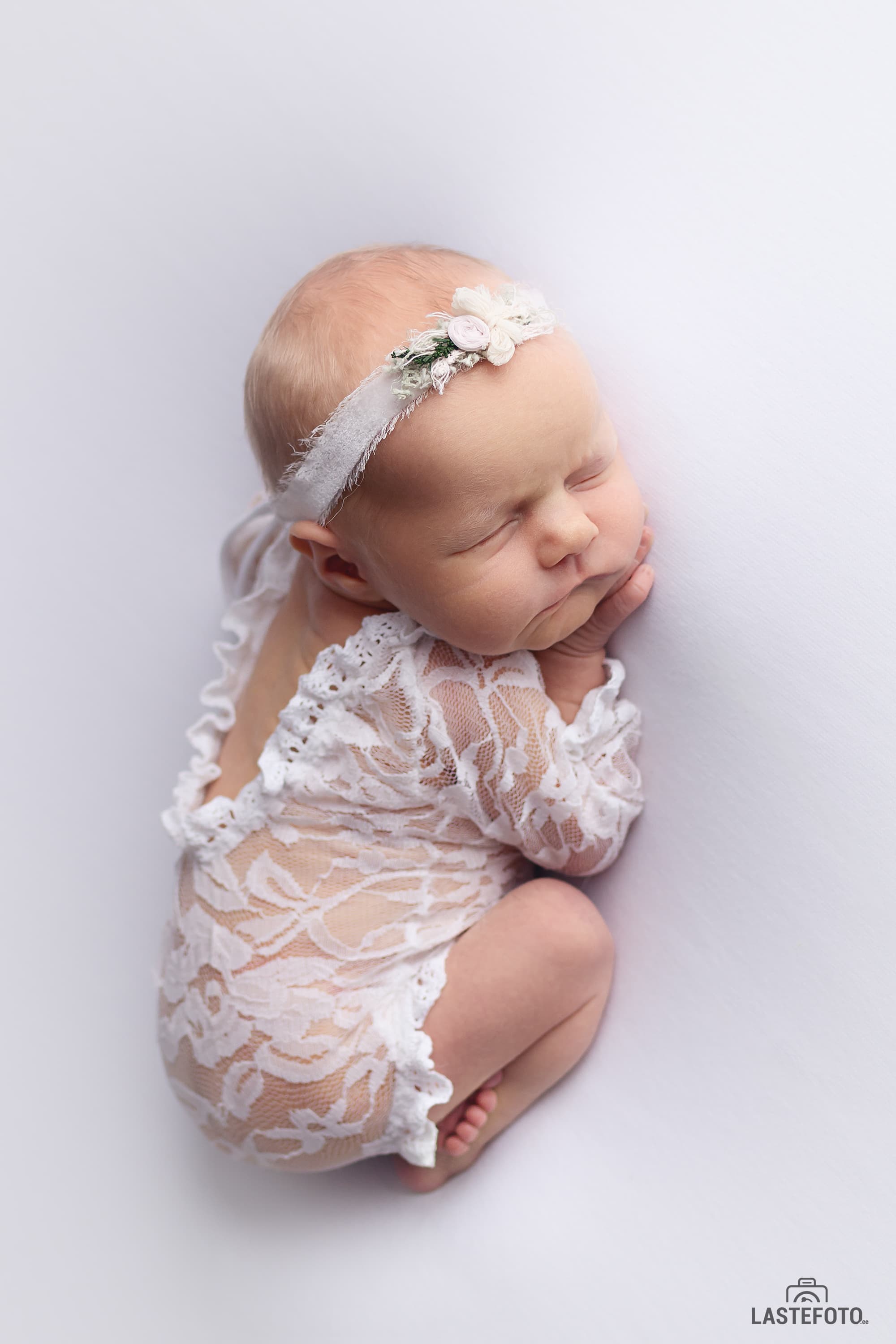 Newborn photo shoot in the studio