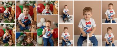 Сhild's Birthday photo shoot in a studio